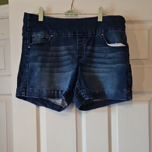 Women's Dark Blue Stretch Denim Shorts